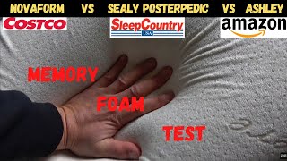 Sealy Posturepedic Ashley Novaform memory foam mattress test and review [upl. by Osborn]