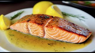 Perfect Pan Seared Salmon WithLemon Butter Sauce In 10 Minutes Easy Salmon Recipe [upl. by Yzzo594]