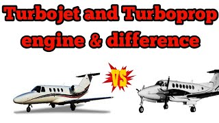 Turbojet engine  Turboprop engine  Difference between turbojet and Turboprop engine [upl. by Airretnahs]