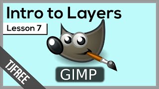 Gimp Lesson 7  Intro to Layers [upl. by Nirehtac]