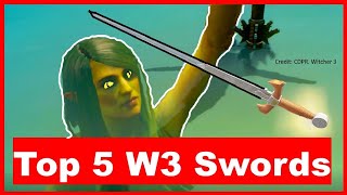 Top 5 Best Swords in THE WITCHER 3 Wild Hunt  Steel amp Silver witcher3 witchergear thewitcher [upl. by Lanny]