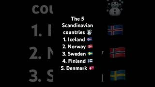 The 5 Scandinavian countries ☃️ [upl. by Nedrud]