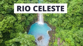 Rio Celeste Costa Rica Aerial Video [upl. by Esina367]