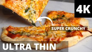 Ultimate Thin Crust Pizza 🍕 Recipe ITS CRUNCHY [upl. by Lipscomb445]