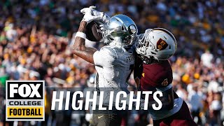 No 6 Oregon Ducks vs Arizona State Sun Devils Highlights  CFB on FOX [upl. by Aremus]