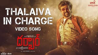 DARBAR Telugu  Thalaiva In Charge Video Song  Rajinikanth  AR Murugadoss  Anirudh [upl. by Adnilav97]