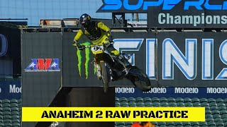 Anaheim 2 RAW Practice  Supercross 2024 [upl. by Kipton]