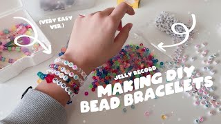 making simple bead bracelets 🍭  jelly record [upl. by Newra652]