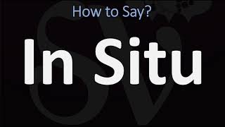 How to Pronounce In Situ CORRECTLY [upl. by Saraiya]