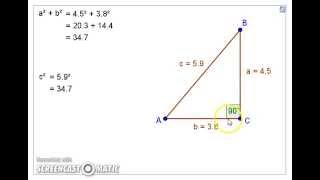 Pythagorean Theorem  a2  b2  c2 [upl. by Almund]