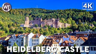 Medieval Castle Ruins Schloss Heidelberg  🇩🇪 Germany  4K Walking Tour [upl. by Eimot]