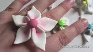 Clay Flower Tutorial For Beginners by MissClayCreations [upl. by Corder672]