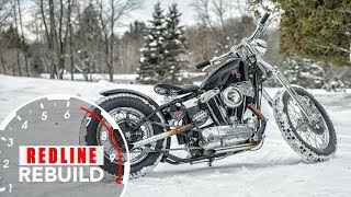 Classic HarleyDavidson motorcycle completely rebuilt in 4 minutes  Redline Rebuild  S1E8 [upl. by Cloots240]