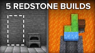 5 Easy But Awesome Redstone Builds in Minecraft [upl. by Griseldis]