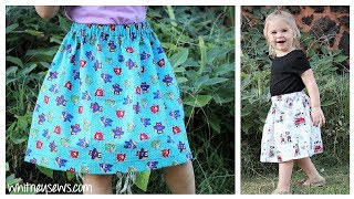 EASY Skirt How to  Simple to Sew Beginner Friendly  Whitney Sews [upl. by Tarrah1]