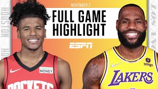 Houston Rockets at Los Angeles Lakers  Full Game Highlights [upl. by Tivad]