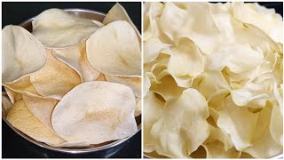 Dried Aloo Chips How to make aloo chips How to store longer  Potato Chips Recipe [upl. by Atikam362]