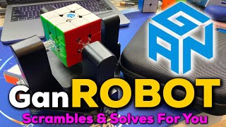 Gan ROBOT 🤖 356i Smart Cube Scrambler and Solver [upl. by Kissie]