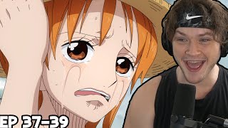 LUFFY GIVES NAMI HIS HAT  WALK TO ARLONG PARK  One Piece Episode 3739 Reaction [upl. by Gamaliel184]