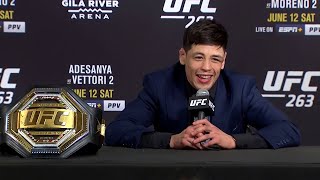 UFC 263 Brandon Moreno Postfight Press Conference [upl. by Ahseik]