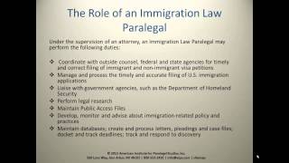 Immigration Law Paralegal [upl. by Aderfla129]