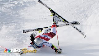 Insane wipeouts crashes and yard sales from alpine ski seasons first half  NBC Sports [upl. by Sweatt]