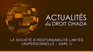 La société à responsabilité limitée unipersonnelle  SARL U [upl. by Reed]