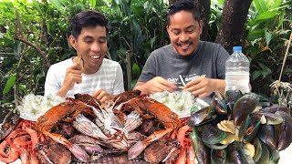 SEAFOOD MUKBANG Filipino Food Pinoy Mukbang [upl. by Sirronal889]