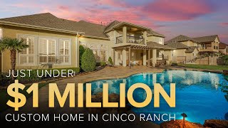 Inside a MASSIVE 1 Million CUSTOM home in Cinco Ranch  Katy Texas Virtual Open House Home Tour [upl. by Atirehc]