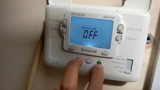How to reset service interval on Honeywell programmer [upl. by Ecinev]