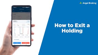 How to Exit a Holding In Few Steps  Angel Broking App  Download Now [upl. by Ahsekar]