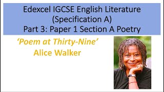 Analysis of ‘Poem at ThirtyNine’ by Alice Walker [upl. by Eleinad]