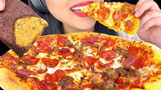 Subtitles ASMR Eating ASMR CHEESY DOMINOS PIZZA Bacon Sausage amp Pepperoni No Talking ASMR Phan [upl. by Tierney]