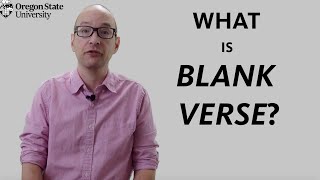 quotWhat is Blank Versequot A Literary Guide for English Students and Teachers [upl. by Downall728]