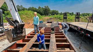 Enlisting MAJOR Help To Fix The Deck On The Lowboy Trailer [upl. by Atnod]