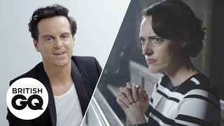 Andrew Scott relives Fleabag’s kneel scene  Action Replay  British GQ [upl. by Tnilf691]