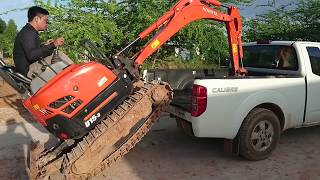 รถขุด Kubota U153 VS Nissan navara [upl. by Elockin352]