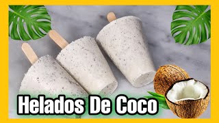 Cómo hacer HELADOS DE COCO CASEROS con sólo 3 INGREDIENTES  Cocina Con Nelu [upl. by Nollat352]