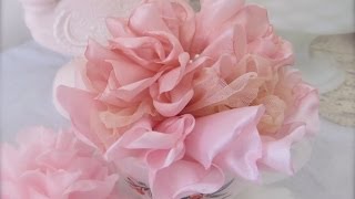 Beautiful and Easy Singed Melted Fabric Flower Tutorial [upl. by Peregrine]