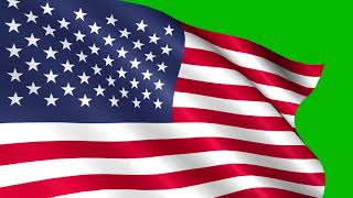 USA Flag 3  4K Green screen FREE high quality effects [upl. by Araldo455]