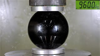 How Strong is a Giant Ball of Obsidian Hydraulic Press Test [upl. by Woodall]