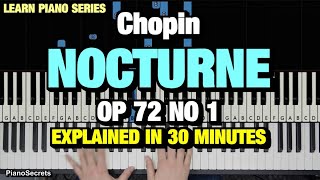 HOW TO PLAY  CHOPIN  quotNOCTURNE IN E MINORquot OP 72 NO 1 PIANO TUTORIAL LESSON [upl. by Hizar]