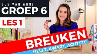 Rekenen groep 6  Breuken half kwart achtste [upl. by Nicks]