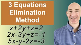 Solving Systems of 3 Equations Elimination [upl. by Mort]