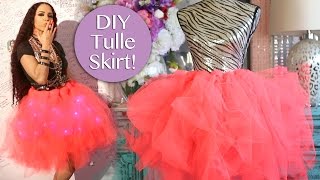 DIY Tulle Skirt No Sew  Easy DIY Tulle Skirt [upl. by Katlin]