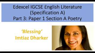 Analysis of Blessing by Imtiaz Dharker [upl. by Rodman]