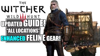 Witcher 3  UPDATED Guide for the ENHANCED FELINE Witcher gear set ALL LOCATIONS [upl. by Atikihs]