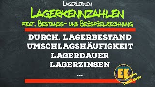 Lagerkennzahlen feat Bestands und Beispielrechnung [upl. by Fife692]