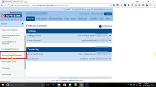 How to check Recurring Deposit RD Summary through HDFC Net Banking [upl. by Holbrooke]