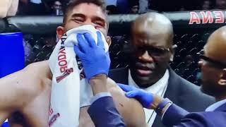 BRUTAL KO Alistair Overeem LIP INJURY [upl. by Carbo]